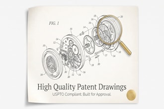 create high quality uspto compliant patent drawings for your invention filing
