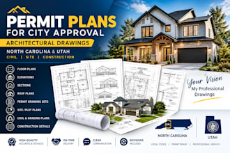 permit plans forcity approval, architectural drawings, northcarolina utah civil