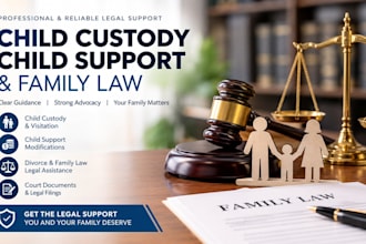 prepare child custody, child support and family law legal documents