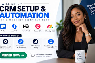 setup trello justcall honeybook crm automation copper crm integration monday crm