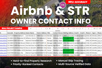 do airbnb and str owner contact research and skip tracing