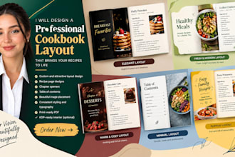 do canva cookbook desgn layout, KDP amazon cookbook design recipe meal plan book