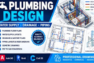 design plumbing plans water supply and drainage drawings