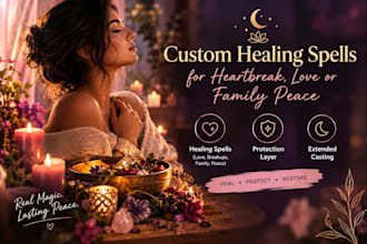 custom healing spells for heartbreak, love or family peace