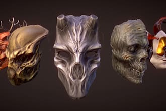 design wearable 3d cosplay creation, cosplay armor, prop, mask, cosplay model