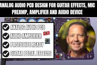 analog audio pcb design for guitar effects,mic preamp,amplifier and audio device