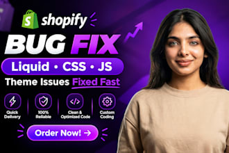 do shopify custom coding, shopify bug fix and shopify theme customization