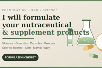 formulate nutraceutical products and supplement formulation