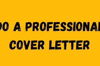 do a professional cover letter
