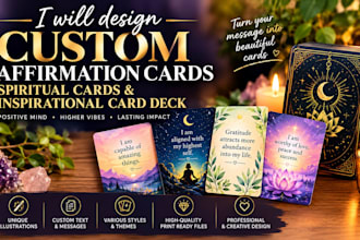 design custom affirmation cards spiritual cards and inspirational card deck
