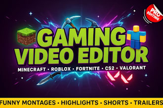 edit minecraft roblox fortnite cs2 funny gaming videos gaming montage valorant