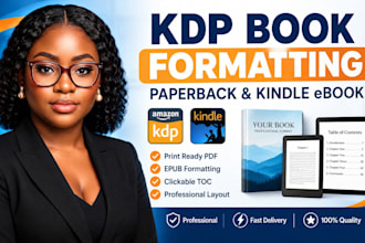 do KDP paperback and ebook formatting for kindle publishing