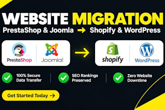 prestashop to shopify migration copy clone migrate joomla to wordpress website