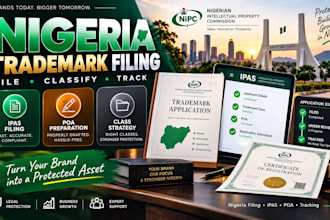 do nigeria trademark filing, ipas, poa, class strategy and tracking support