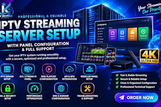 setup and configure your streaming server and xui panel