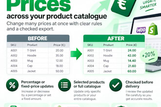 bulk update prices across your product catalogue