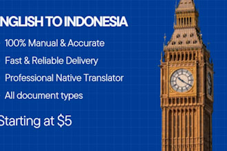 translate english to indonesian professionally