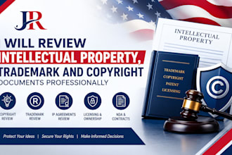 review intellectual property, trademark and copyright documents professionally
