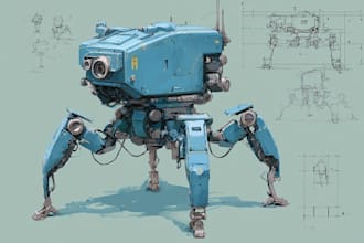 design spectacular robots, cyborgs and mechs