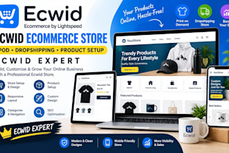 design ecwid ecommerce store product setup ecwid pod expert dropshipping store