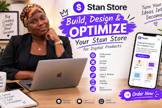 build, design and optimize your stan store for digital products