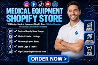 design medical equipment shopify store medical supplies pharmacy healthcare