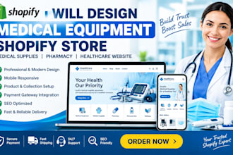 design medical equipment shopify store medical supplies pharmacy healthcare