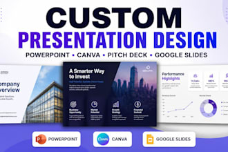 design powerpoint presentation canva pitch deck google slides canva slides ppt
