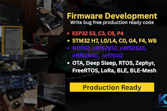 do embedded firmware, stm32, esp32, nrf52