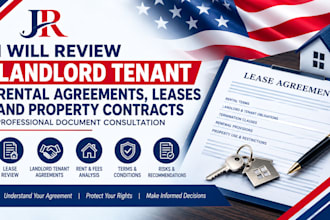 review landlord tenant rental agreements, leases and property contracts