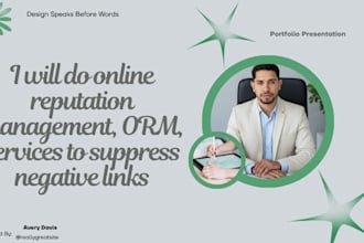 do online reputation management, ORM, services to suppress negative links