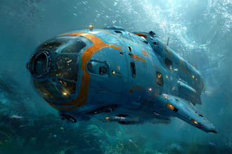 draw high quality spaceship concept