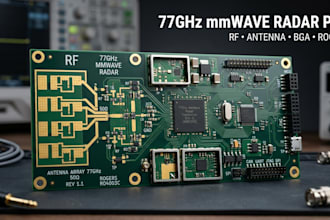 design 77ghz mmwave radar pcb rf antenna bga rogers high frequency 24ghz radar