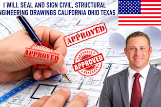 seal and sign civil structural engineering drawings california ohio texas stamp