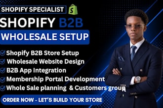 setup shopify b2b wholesale store and shopify store optimize mirakl range faire