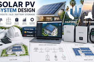 design solar pv systems layouts sld battery storage california project new york