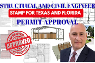 structural civil engineer stamp florida texas approval