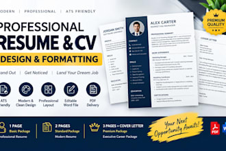 create modern professional resume CV design