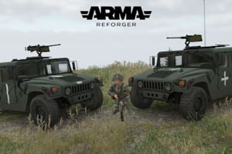 create custom vehicles and military props for arma reforger