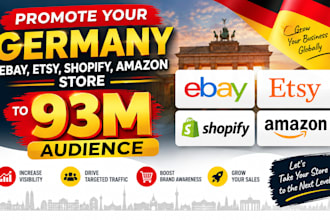 shoutout promote your germany ebay, etsy, shopify amazon store to 93m audience
