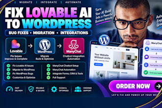 fix lovable ai migrate lovable to wordpress integrate manychat clone lovable ai