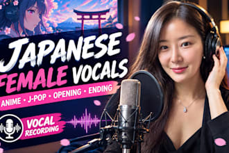 record japanese female vocals for anime songs, jpop, anime openings and endings