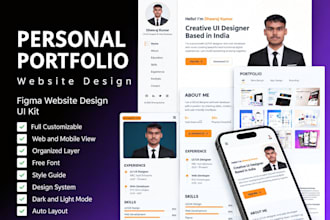 design modern personal portfolio website