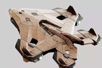 create 3d space battle ship model, spececraft model, spaceship and game 3d stl