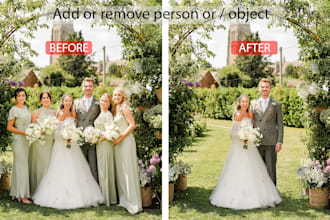 add or remove person or object and edit image in photoshop