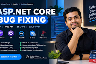 fix asp dot net core, web API, ef core and sql server bugs