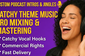 record a catchy custom jingle, podcast intro, radio jingle, audio logo
