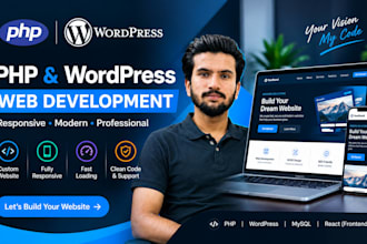 develop a responsive PHP or wordpress website