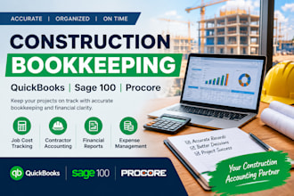 do construction bookkeeping, quickbooks, sage 100 and procore