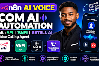 clow n8n ai voice com ai automation with API vapi retell ai voice calling agent